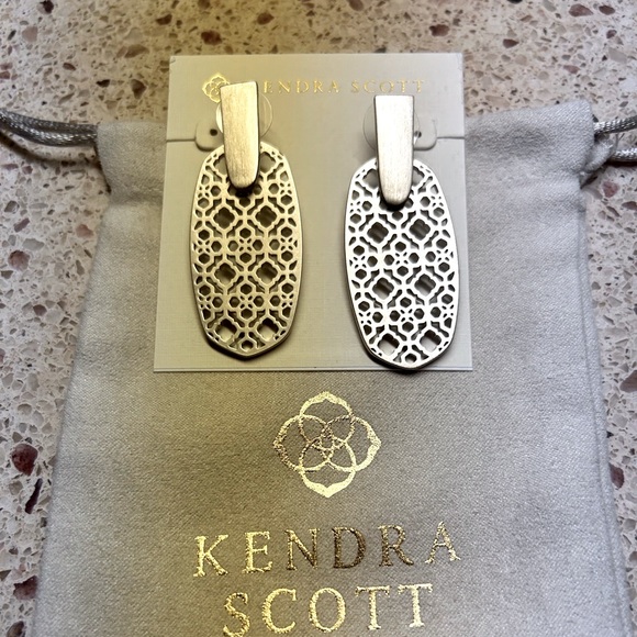 **SOLD** Kendra Scott Aragon filagree earrings. Never worn - Picture 2 of 3